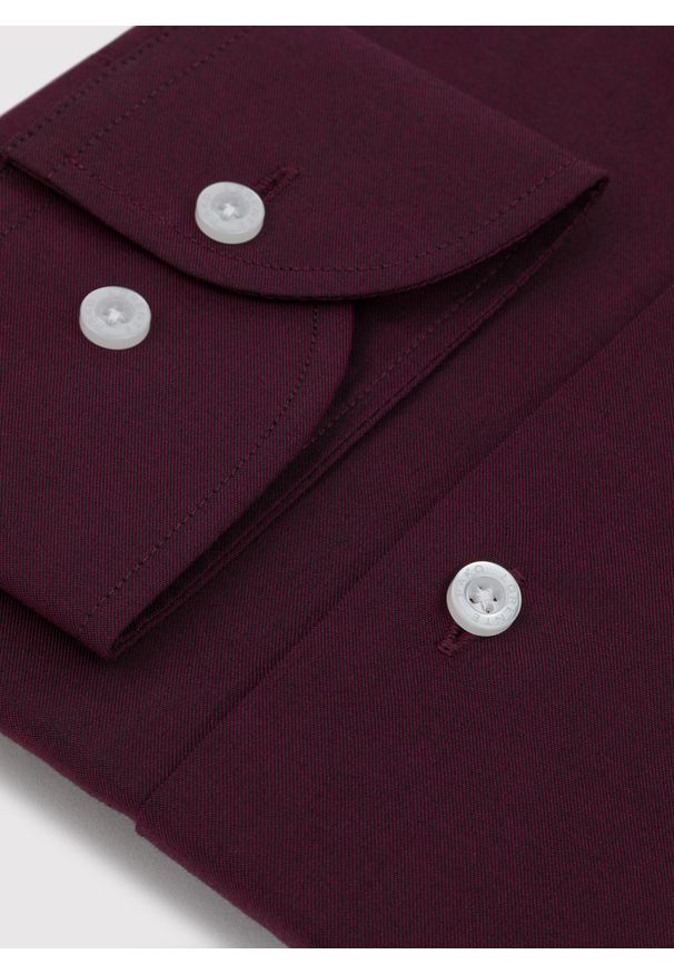 Pako Lorente - PAKO LORENTE – Bawełniana koszula męska w kolorze bordowym. Kolor: czerwony. Materiał: bawełna. Długość rękawa: długi rękaw. Długość: długie. Sezon: jesień