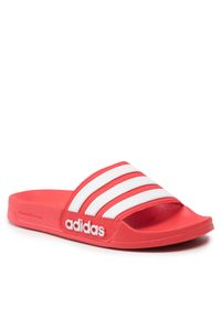 Adidas - Klapki adidas. Kolor: czerwony