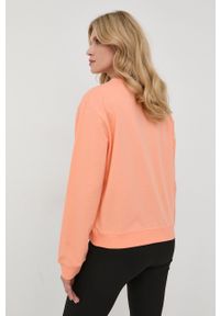 Love Moschino bluza damski kolor pomarańczowy. Okazja: na co dzień. Kolor: pomarańczowy. Wzór: nadruk. Styl: casual #5