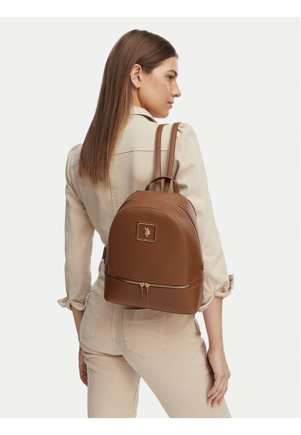 U.S. Polo Assn. Plecak BEUXT8790WVP Brązowy. Kolor: brązowy. Materiał: skóra