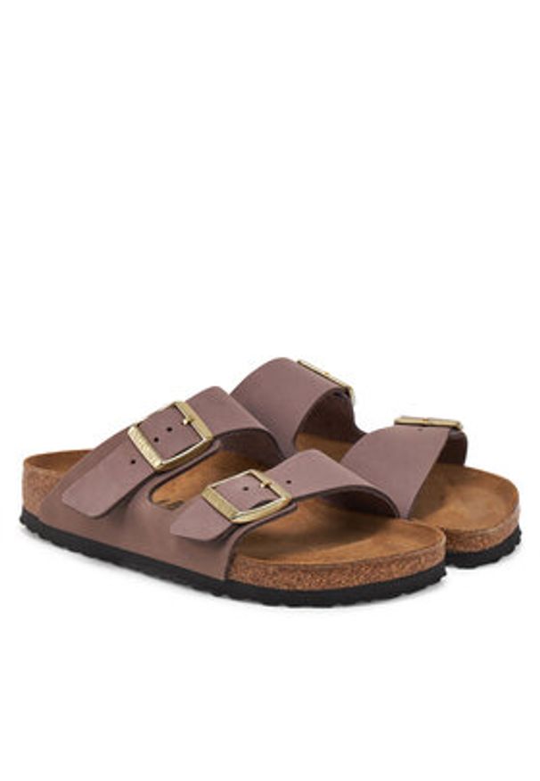 Birkenstock Klapki Arizona 1029428 Fioletowy. Kolor: fioletowy. Materiał: skóra, nubuk