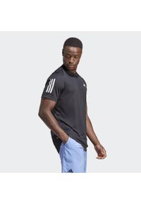 Adidas - Club 3-Stripes Tennis Tee. Kolor: czarny. Materiał: materiał. Sport: tenis #1