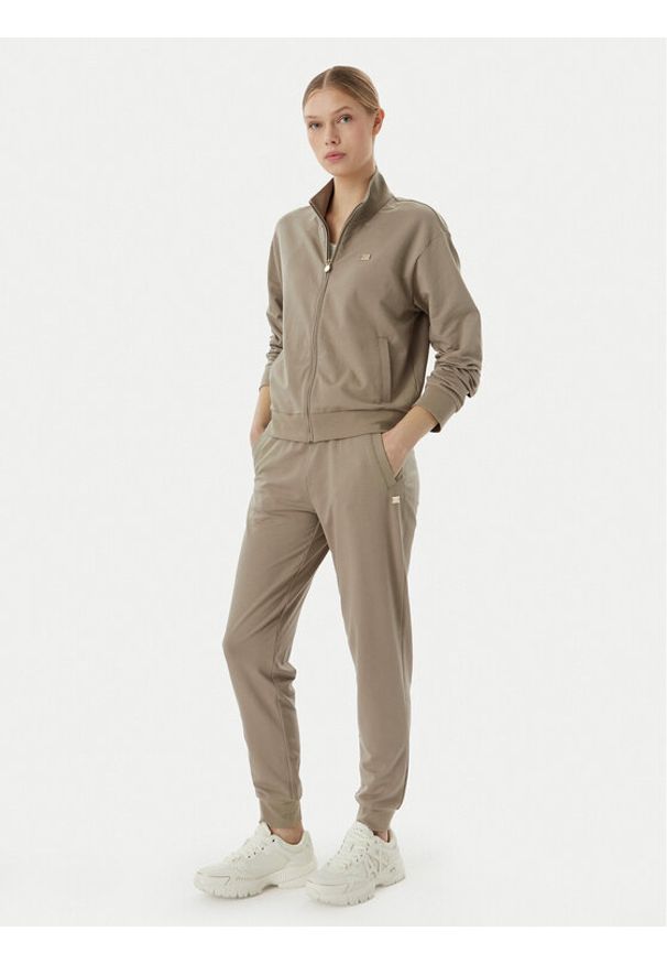 EA7 Emporio Armani Dres 7W000463 AF13135 U6167 Beżowy Regular Fit. Kolor: beżowy. Materiał: bawełna