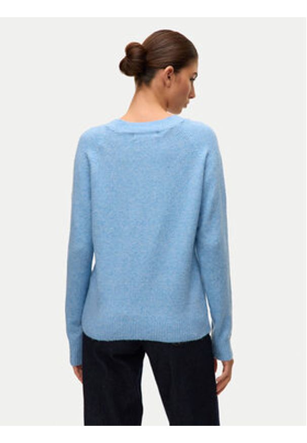 Vero Moda Sweter Doffy 10201022 Błękitny Regular Fit. Kolor: niebieski. Materiał: syntetyk