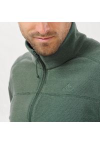 quechua - Polar turystyczny męski Quechua MH100 zamek. Typ kołnierza: kołnierzyk stójkowy. Kolor: zielony. Materiał: materiał, poliester. Sport: wspinaczka, turystyka piesza