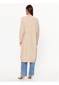 YAS Kardigan 26030702 Beżowy Loose Fit. Kolor: beżowy. Materiał: syntetyk