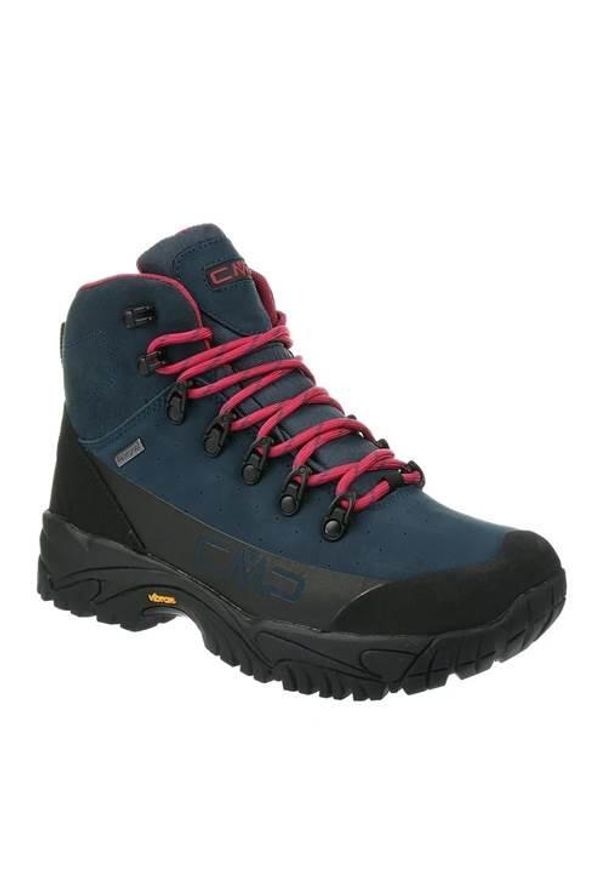 Buty trekkingowe damskie CMP Dhenieb granatowe. Wysokość cholewki: za kostkę. Zapięcie: sznurówki. Kolor: wielokolorowy. Materiał: guma, skóra, zamsz, materiał, syntetyk. Szerokość cholewki: normalna