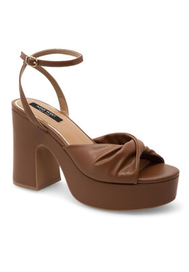 Nine West Sandały WFA2634-2 Brązowy. Kolor: brązowy. Materiał: syntetyk