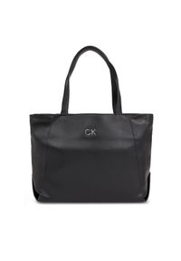 Calvin Klein Torebka Ck Daily Shopper Medium Pebble K60K611766 Czarny. Kolor: czarny. Materiał: skórzane #1