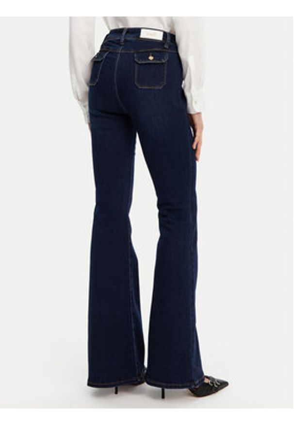 Gaudi Jeansy 511BD26002 Granatowy Flare Fit. Kolor: niebieski
