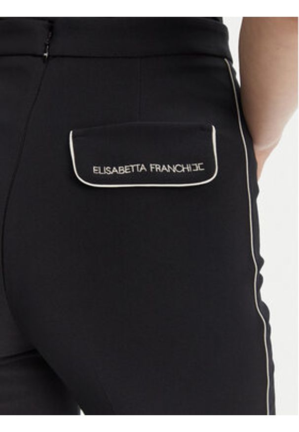 Elisabetta Franchi Spodnie materiałowe PA-084-51E2 Czarny Regular Fit. Kolor: czarny. Materiał: syntetyk
