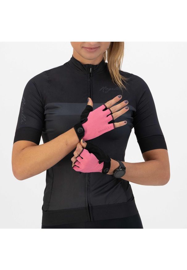 ROGELLI - Rękawiczki rowerowe Rogelli Core damskie. Kolor: wielokolorowy, różowy, czarny