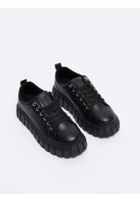 Big-Star - Sneakersy damskie czarne MM274617 906. Okazja: na spacer, na co dzień. Nosek buta: okrągły. Kolor: czarny. Materiał: guma, skóra ekologiczna. Sport: turystyka piesza #6