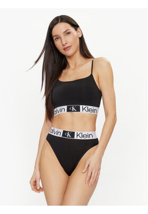 Calvin Klein Underwear Biustonosz top 000QF7587E Czarny. Kolor: czarny. Materiał: bawełna
