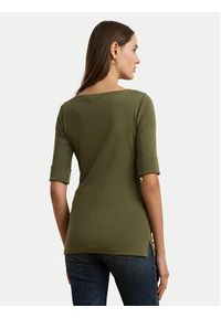 Lauren Ralph Lauren - LAUREN RALPH LAUREN Bluzka 200654963189 Zielony Slim Fit. Kolor: zielony. Materiał: bawełna #5