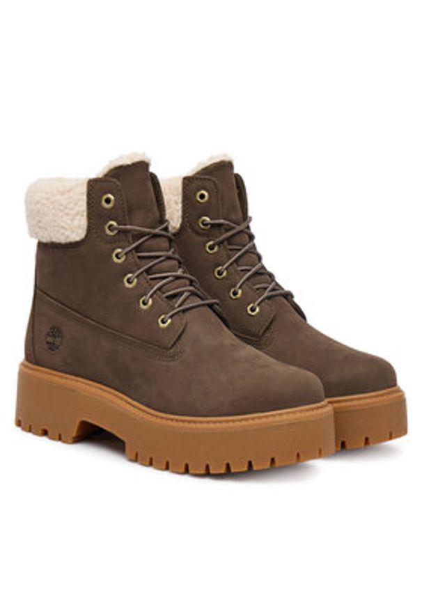 Timberland Trzewiki TB0A2PU6W011 Brązowy. Kolor: brązowy. Materiał: skóra