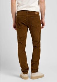 Lee - MESKIE SPODNIE SZTRUKSOWE LEE RIDER QUAIL BROWN 112370640. Materiał: sztruks #4