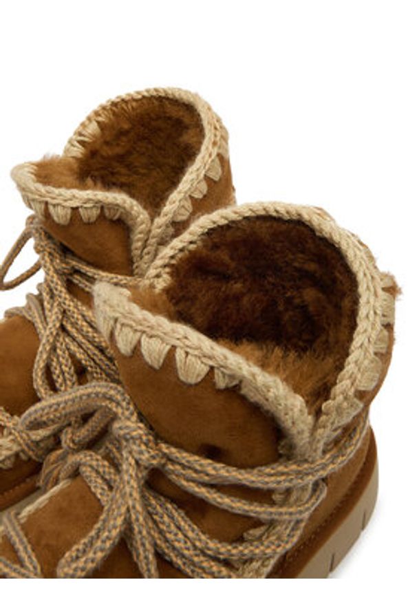 Mou Śniegowce MU.FW531024A Brązowy. Kolor: brązowy. Materiał: zamsz, skóra