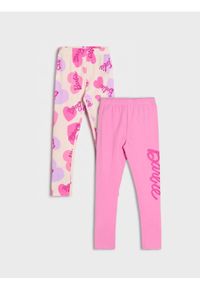 Sinsay - Legginsy 2 pack Barbie - różowy. Kolor: różowy