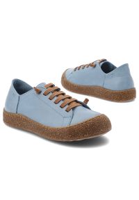 Półbuty damskie Ravini, ze skóry naturalnej licowej cholewka sznurowanie wygodna podeszwa casual, niebieskie, 1301. Okazja: na co dzień. Zapięcie: sznurówki. Kolor: niebieski. Materiał: skóra. Szerokość cholewki: normalna. Styl: casual #3