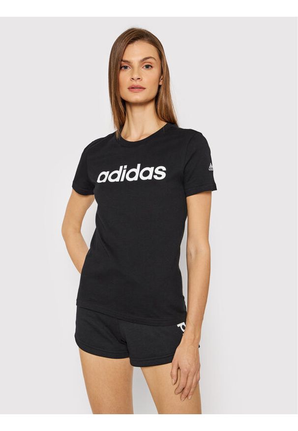 Adidas - adidas T-Shirt Loungewear Essentials Logo GL0769 Czarny Slim Fit. Kolor: czarny. Materiał: bawełna