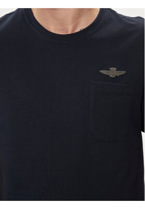 Aeronautica Militare T-Shirt 241TS2229J593 Granatowy Regular Fit. Kolor: niebieski. Materiał: bawełna