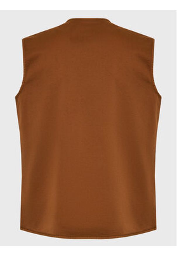 Kaotiko Kamizelka Nolan AK031-04-K002 Brązowy Regular Fit. Kolor: brązowy. Materiał: bawełna