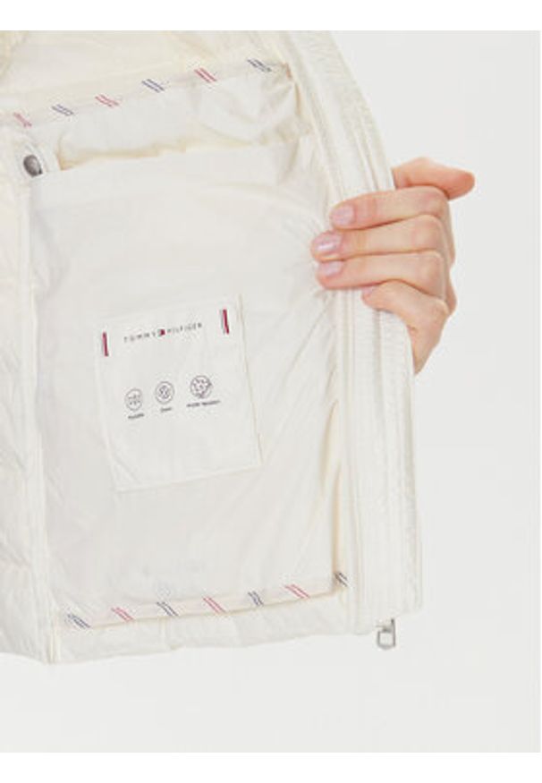 TOMMY HILFIGER - Tommy Hilfiger Kurtka puchowa WW0WW46788 Écru Regular Fit. Materiał: syntetyk