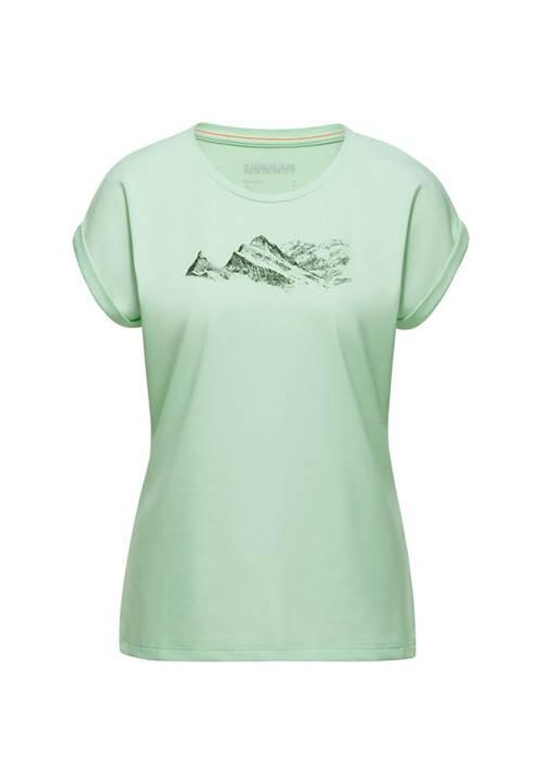 Koszulka sportowa damska Mammut Mountain. Kolor: wielokolorowy. Długość rękawa: krótki rękaw. Długość: krótkie. Sport: turystyka piesza