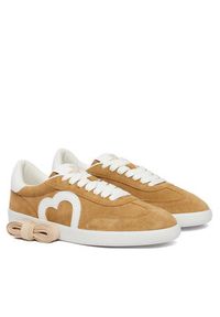 Love Moschino - LOVE MOSCHINO Sneakersy JA15112G1OIG0104 Beżowy. Kolor: beżowy. Materiał: skóra, zamsz #2