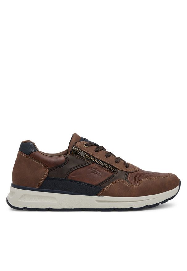 Sneakersy Rieker. Kolor: brązowy