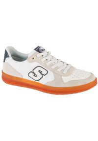 skechers - Buty sportowe Sneakersy męskie, New Wave Cup - Calven. Kolor: biały. Sport: turystyka piesza #1