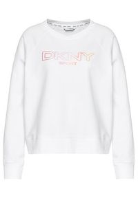 DKNY Sport Bluza DP1T8022 Biały Regular Fit. Kolor: biały. Materiał: bawełna. Styl: sportowy