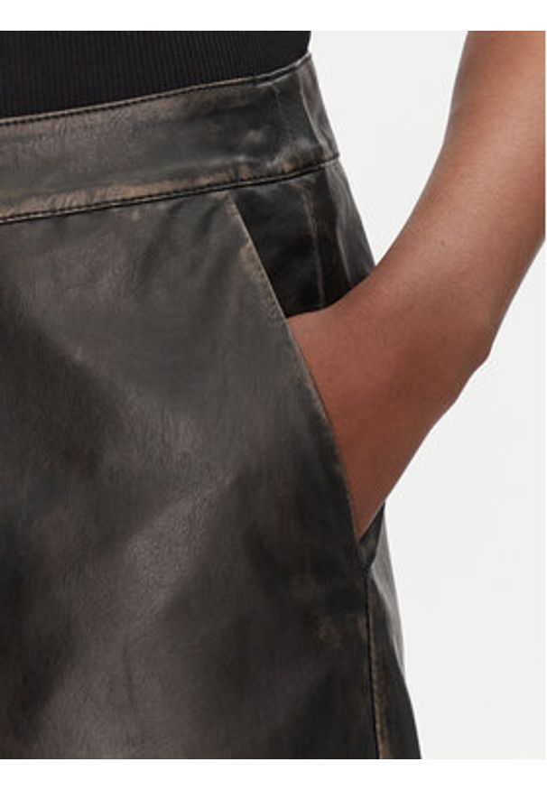 JJXX Spódnica z imitacji skóry Selma 12271904 Czarny Slim Fit. Kolor: czarny. Materiał: skóra