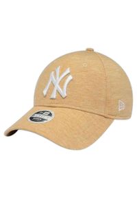 Czapka z daszkiem damska New Era Jersey 9Forty New York Yankees. Kolor: pomarańczowy, wielokolorowy, beżowy. Materiał: jersey #2