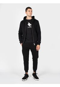 Les Hommes Bluza "Full Zip" | LBH3004700U | Mężczyzna | Czarny. Okazja: na co dzień. Typ kołnierza: kaptur. Kolor: czarny. Materiał: bawełna. Styl: sportowy, casual