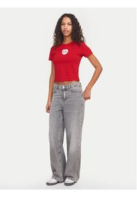 JJXX T-Shirt Gigi 12277657 Czerwony Stretch Fit. Kolor: czerwony. Materiał: bawełna #4