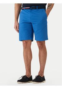TOMMY HILFIGER - Tommy Hilfiger Szorty materiałowe Denton MW0MW42349 Niebieski Slim Fit. Kolor: niebieski. Materiał: bawełna #1