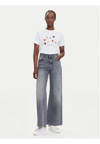 Pieces T-Shirt Funly 17160308 Biały Regular Fit. Kolor: biały. Materiał: bawełna #4
