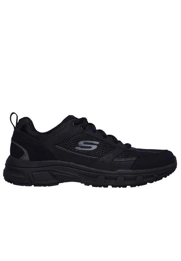 skechers - Buty Skechers Oak Canyon Verketta 51898BBK - czarne. Zapięcie: sznurówki. Kolor: czarny. Materiał: materiał, skóra, syntetyk. Szerokość cholewki: normalna. Wzór: aplikacja. Model: Skechers Sport