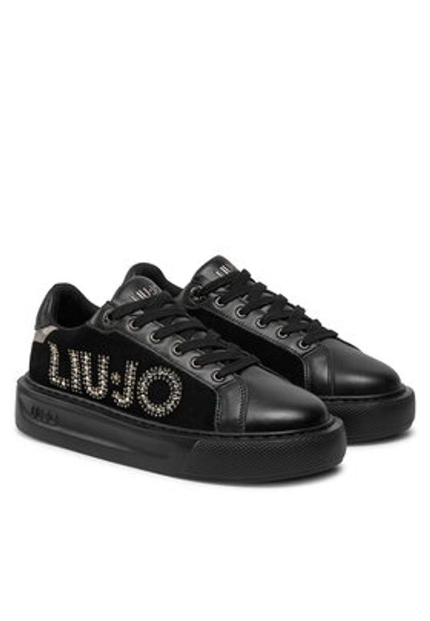 Liu Jo Sneakersy Kylie 22 BF4061 PX230 Czarny. Kolor: czarny. Materiał: zamsz, skóra