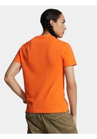 Polo Ralph Lauren T-Shirt 710671438359 Pomarańczowy Custom Slim Fit. Typ kołnierza: polo. Kolor: pomarańczowy. Materiał: bawełna #5