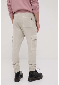 Only & Sons spodnie męskie kolor beżowy gładkie. Kolor: beżowy. Wzór: gładki #2