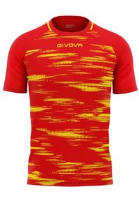 Koszulka Sportowa Givova Pixel Czerwona/Żółta 3XL - Lekka i Oddychająca. Kolor: czerwony, żółty, wielokolorowy. Sport: piłka nożna