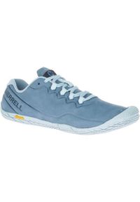Buty do chodzenia damskie Merrell Vapor Glove 3 Luna. Kolor: niebieski. Materiał: skóra. Szerokość cholewki: normalna. Sport: turystyka piesza