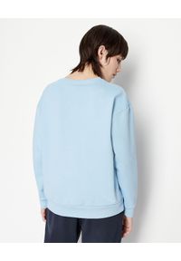 Armani Exchange - ARMANI EXCHANGE - Niebieska bawełniana bluza. Kolor: niebieski. Materiał: bawełna. Wzór: aplikacja #5