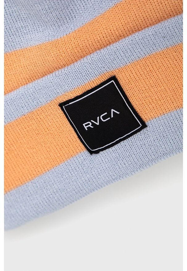 RVCA - Czapka. Kolor: niebieski. Materiał: dzianina