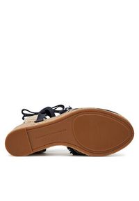 TOMMY HILFIGER - Tommy Hilfiger Espadryle Fringe Canvas High Wedge FW0FW08878 Granatowy. Kolor: niebieski. Materiał: materiał #4