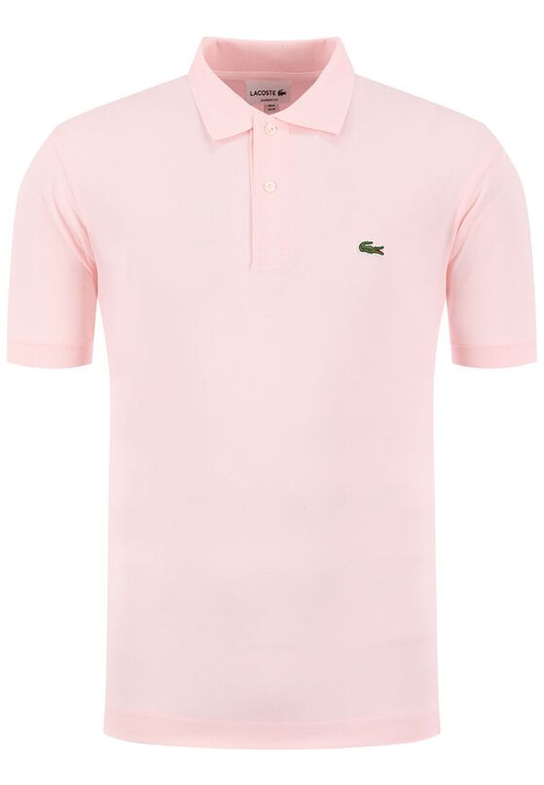 Lacoste Polo L1212 Różowy Classic Fit. Typ kołnierza: polo. Kolor: różowy. Materiał: bawełna
