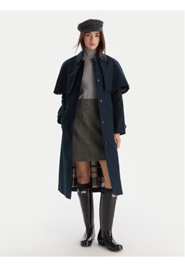 Hunter Trencz Keltie HARW0014251 Granatowy Regular Fit. Kolor: niebieski. Materiał: bawełna